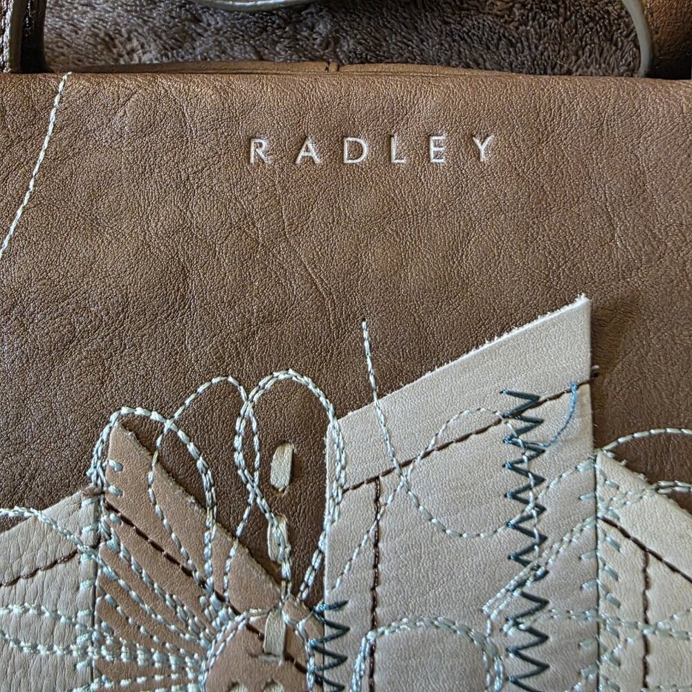 Radley London Rare Leather Tote | Embroidered Patchwork Floral | UK - Picture 14 of 16